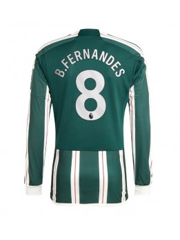 Moški Nogometna dresi replika Manchester United Bruno Fernandes #8 Gostujoči 2023-24 Dolgi rokav
